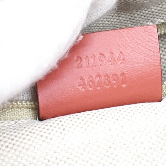 GUCCI Diamante Sukey Shoulder Bag Charm Canvas Leather Brown Pink 84KB255 - Picture 16 of 16